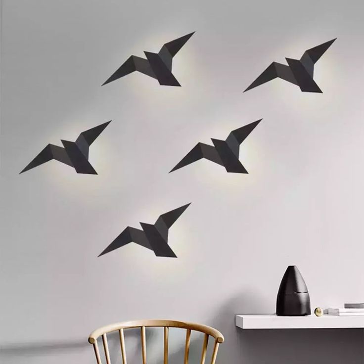 Nordic Iron Bird Wall Lamp for Home Decor